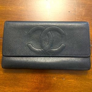 Chanel Leather Stitch Wallet (also listed matching purse)